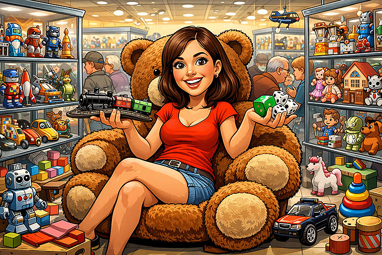 Karikatur zur Spielwarenmesse Nürnberg